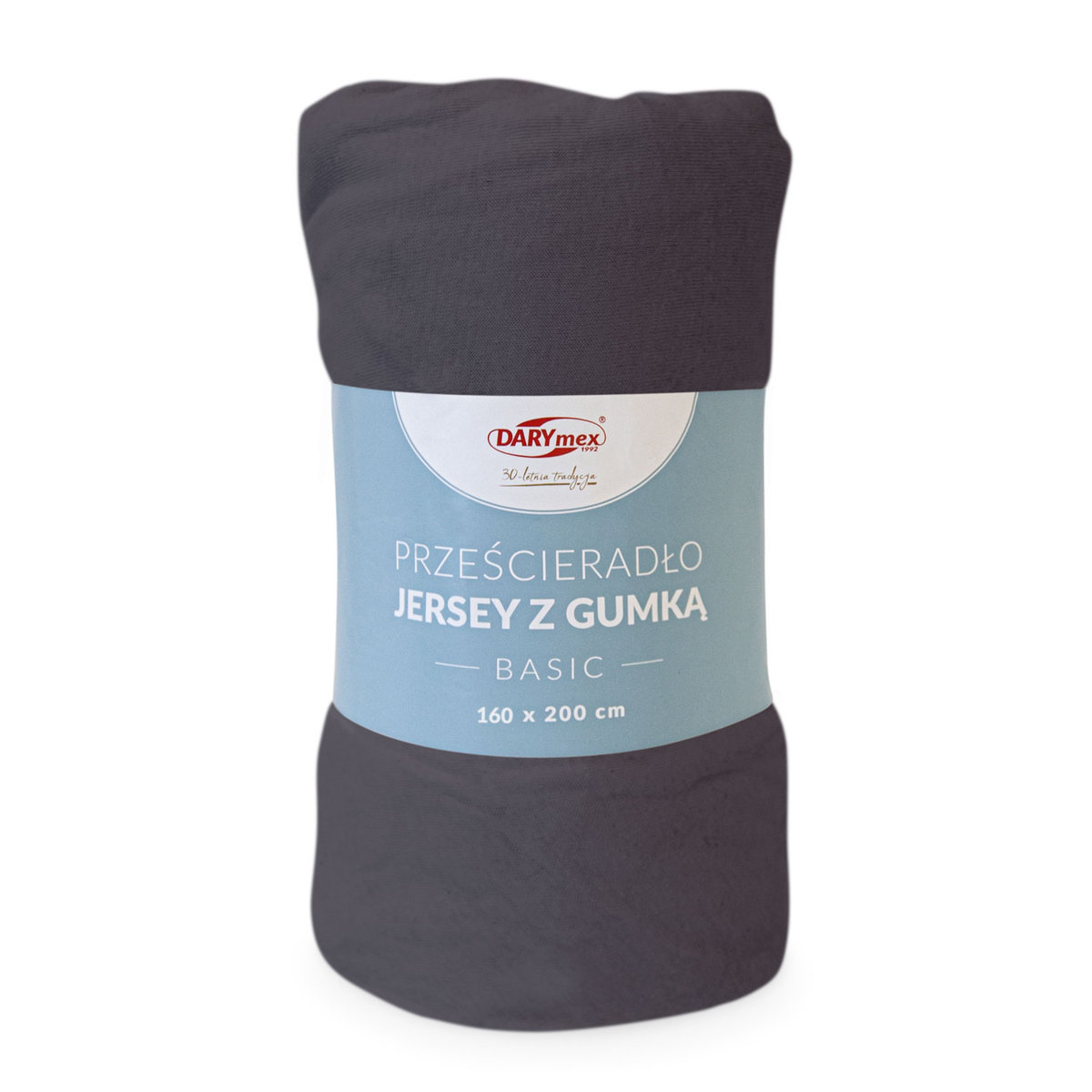 Prześcieradło jersey z gumką ANTRACYT 160x200