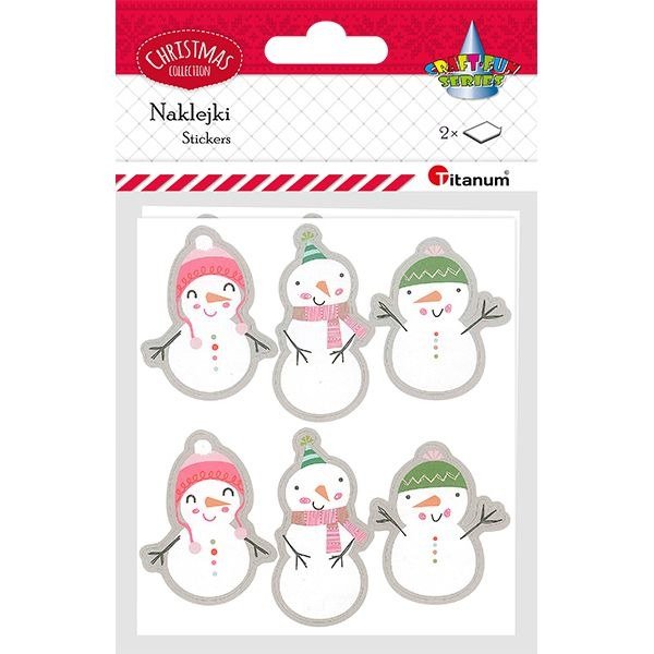 Titanum Naklejki papierowe bałwanki