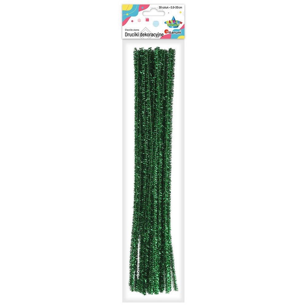 Titanum Druciki metalizowane zielone 30 szt.
