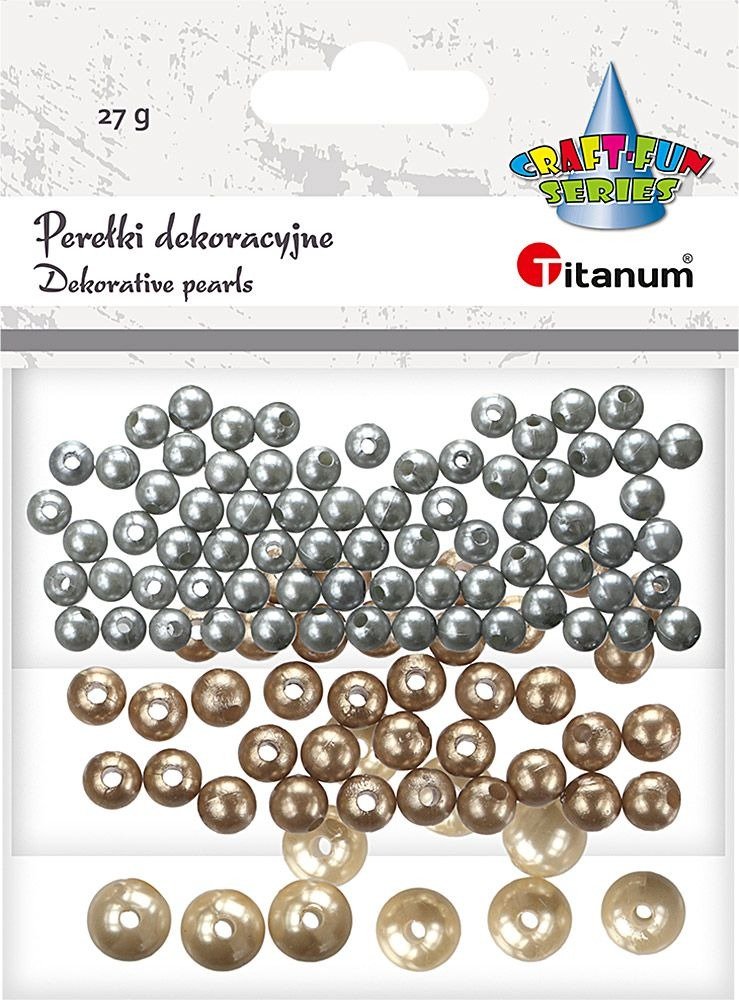 Perełki dekoracyjne plastikowe mix 12g - Titanum