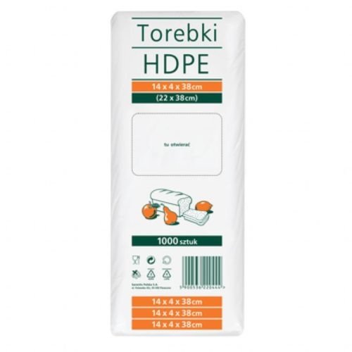 Torebki spożywcze HDPE 10x4x27 cm - 1000 szt.