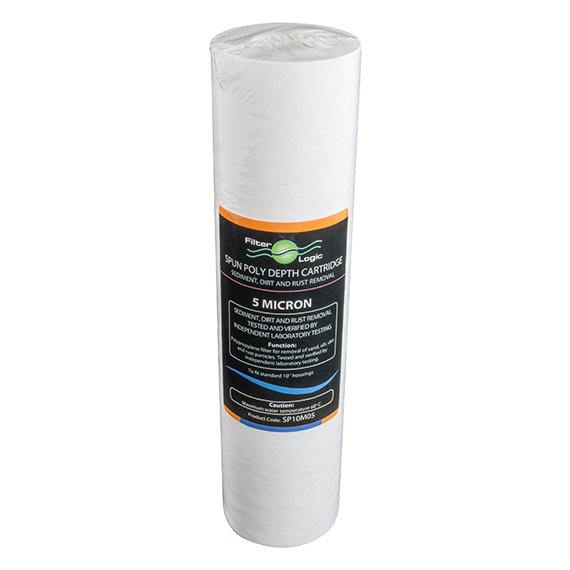 Filter Logic Polipropylenowy mechaniczny filtr do wody 10" z włókniny 5um SP10M05 - Slimline SP10M05