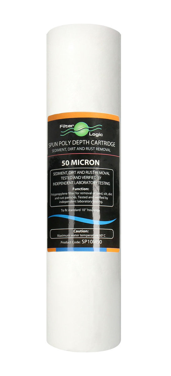 Filter Logic Polipropylenowy mechaniczny filtr do wody 10" z włókniny 50um SP10M50 - Slimline SP10M50