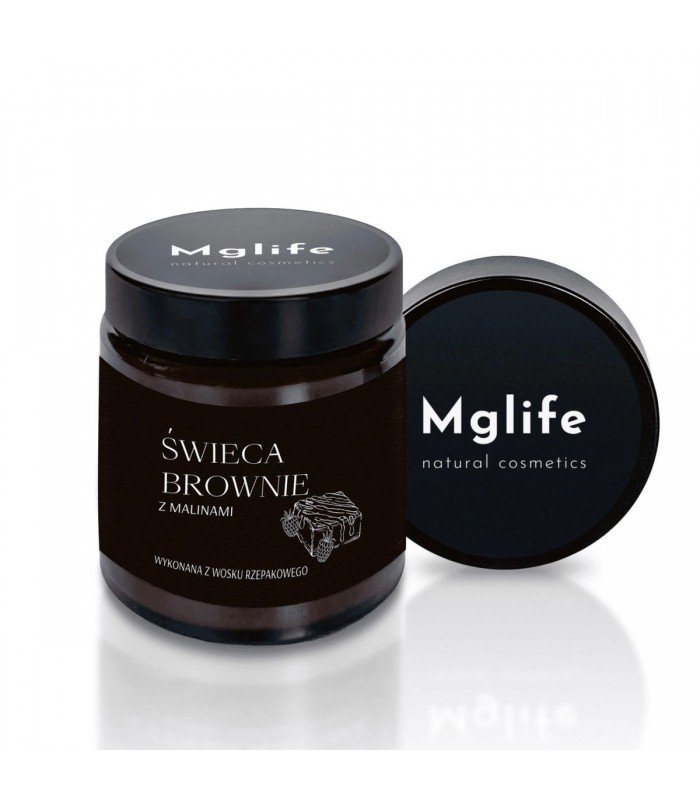 Mglife Świeca rzepakowa brownie z malinami 120 ml