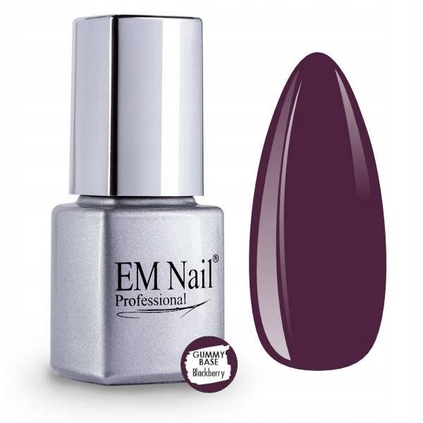 EM Nail, Baza kauczukowa, Gummy Base Blackberry, 6ml