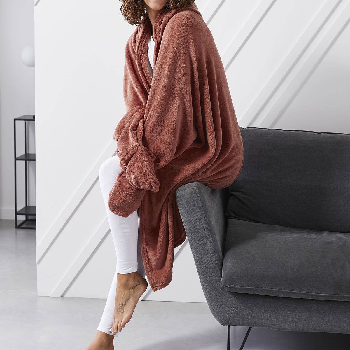 Koc Z Rękawami I Kapturem, Essential, Uniwersalny Rozmiar, 115 X 165 Cm