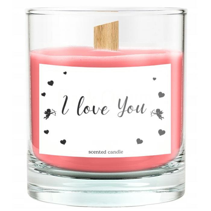 Neli Walentynkowa sojowa świeczka w szkle KAT11445 + KAT11445