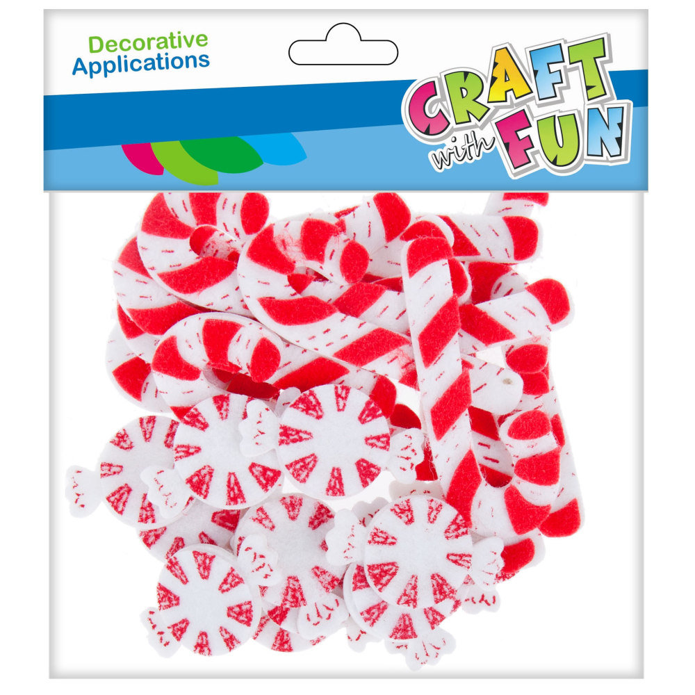 Craft with Fun Ozdoba Bn Filc Lizaki Ch samoprzylepna 28szt 12/288