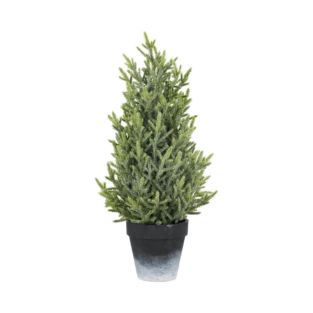 Choinka oszroniona błyszcząca 50 cm w doniczce VILLA ITALIA
