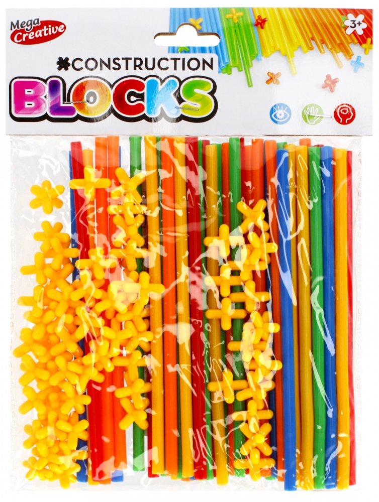 Klocki konstrukcyjne Słomki 108 elementów MEGA CREATIVE 474340