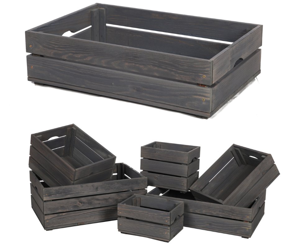 Drewniana Skrzynia 16,5X60X40 Cm Szara Olejowana Szlifowana Drewno Sosnowe 37 Litrów Sd-2-60X40_O_Gr / Wamar-Sosenka