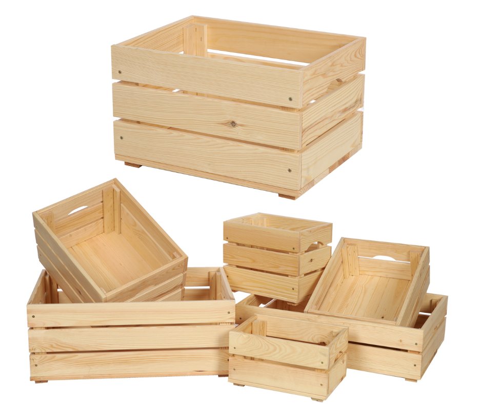 Drewniana Skrzynka 22X40X30 Cm Naturalna Surowa Szlifowana Drewno Sosnowe 25 Litrów Sd-3-40X30 / Wamar-Sosenka