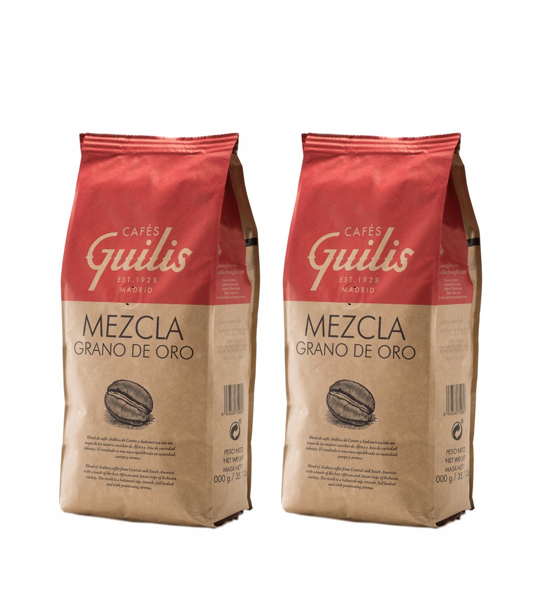 Kawa Ziarnista Cafeś Guilis Mezcla Oro Zestaw 2Szt