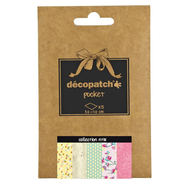 Papier Do Decoupage 5 Ark. 30 X 40 Cm Kolekcja No. 18, Decopatch