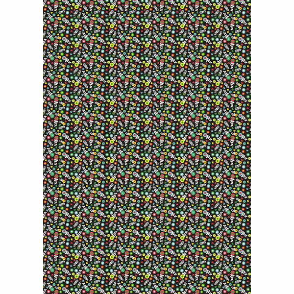 Papier Do Decoupage Mini Kwiatki Na Czarnym 30 X 40 Cm Fda720, Decopatch