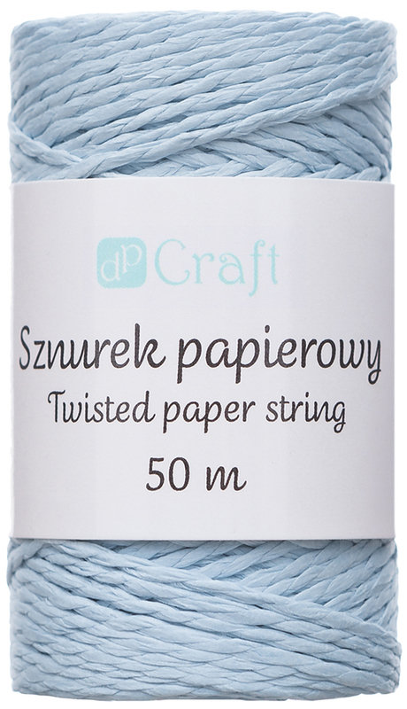 Sznurek papierowy skręcany 50m niebieski