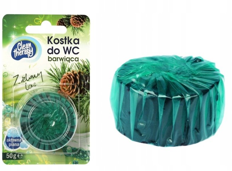 Clean Ravi THERAPY KOSTKA BARWIĄCA DO WC ZIELONY LAS 50G