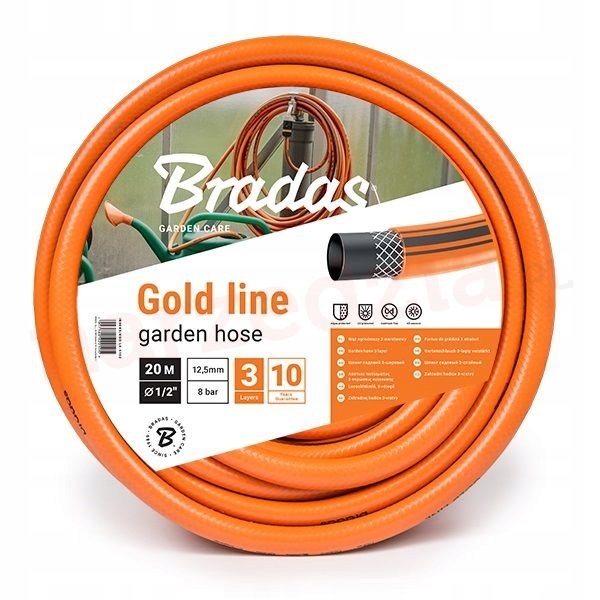 BRADAS Wąż ogrodowy GOLD LINE 3/4 - 50m WGL3/450