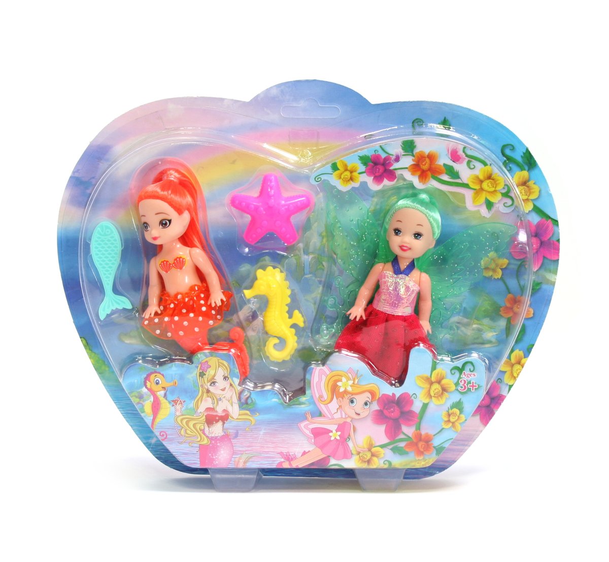 Lalka Wróżka Syrenka Zestaw Mini Laleczka 11cm