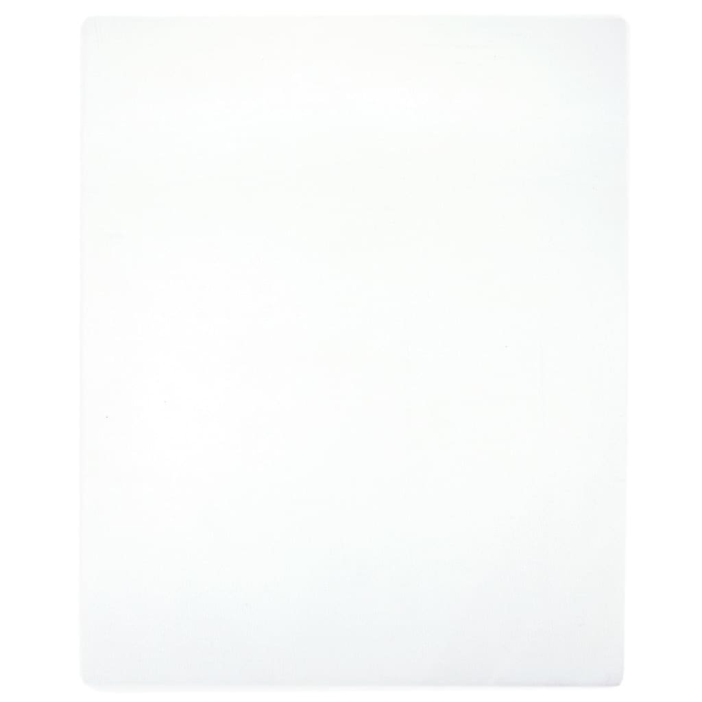vidaXL Prześcieradło, białe, 180x200 cm, dżersej bawełniany