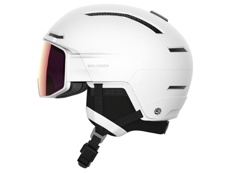 Kask z przyłbicą szybą Salomon Driver Prime Sigma Plus White 2023