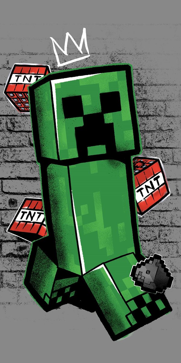 Ręcznik Bawełna 140X70Cm Minecraft Creepers Art