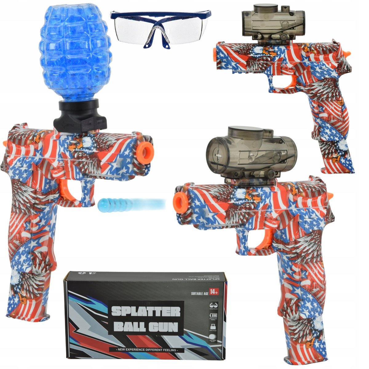 Pistolet Karabin Na Kulki Żelowe Elektryk Automat