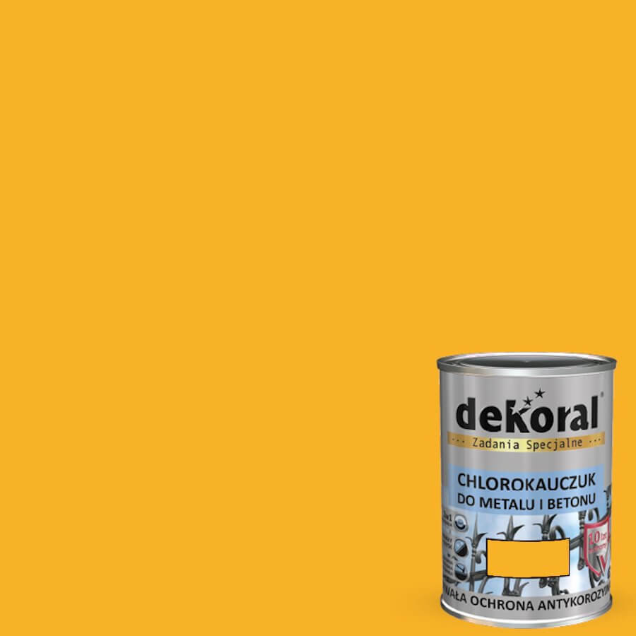 Dekoral Chlorokauczuk 5L Żółty RAL1007 farba emali