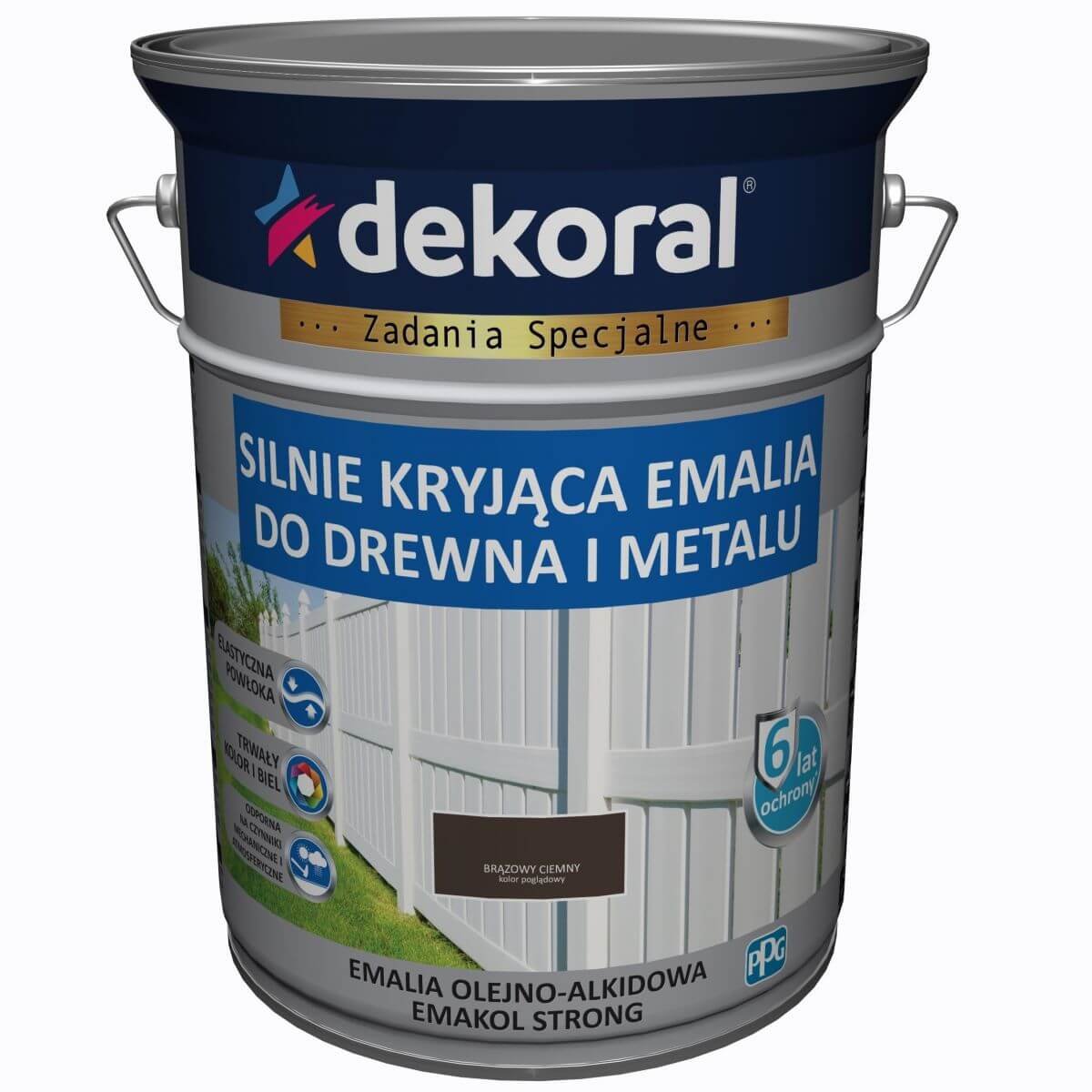 Dekoral Ppg Emakol Strong brązowy ciemny 5l