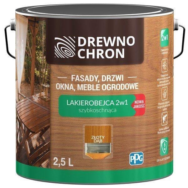 Lakierobejca 2 W 1 Dąb Złoty 2,5L Drewnochron