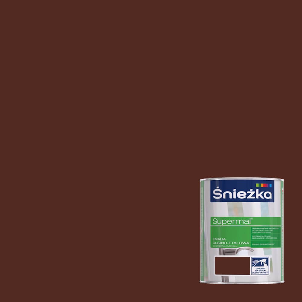 Śnieżka Emalia Supermal olejno-ftalowa brązowa RAL 8016 połysk 5l 839900