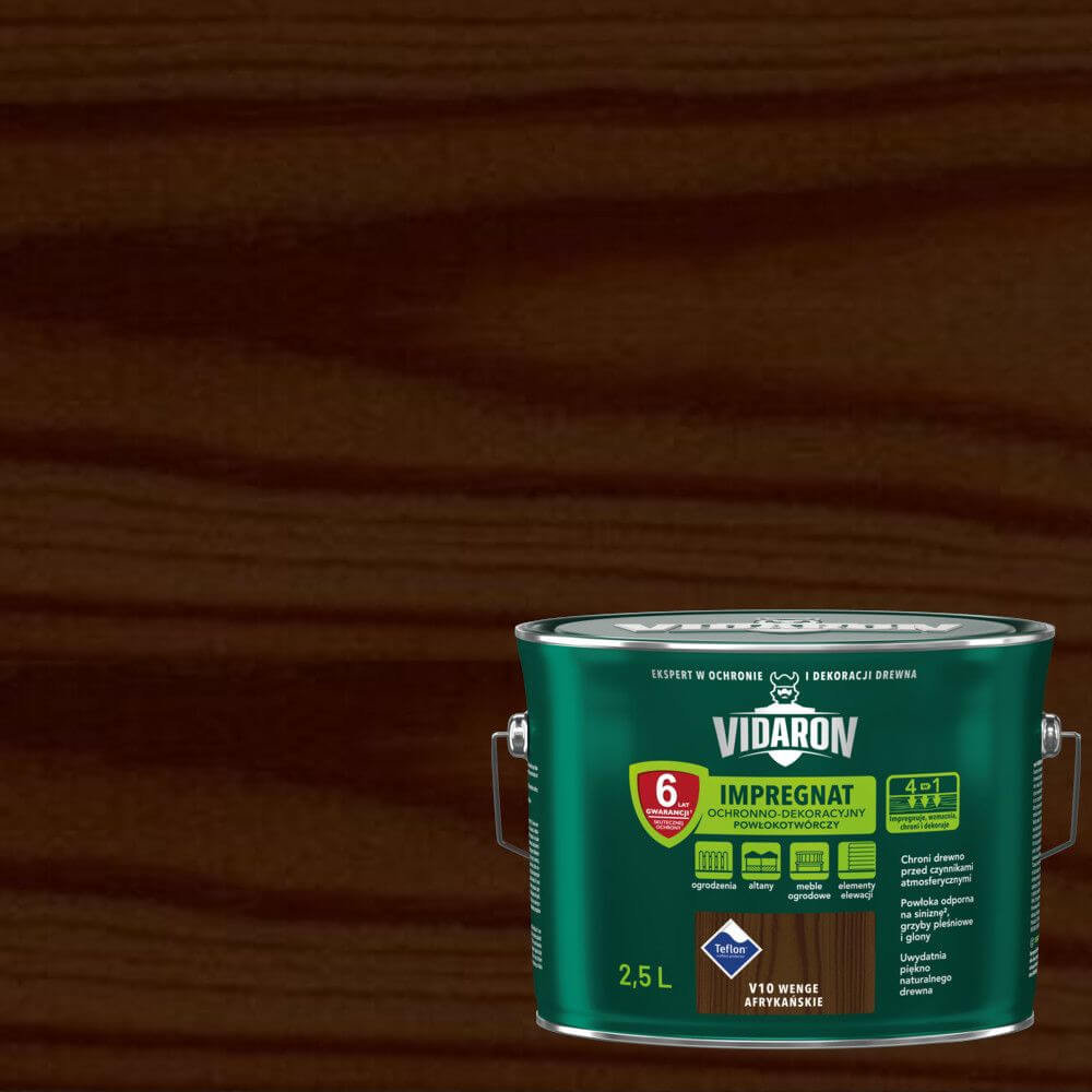 $304nie$305ka Impregnat do drewna wenge afryka$306skie 2,5 L Vidaron ABKZNL