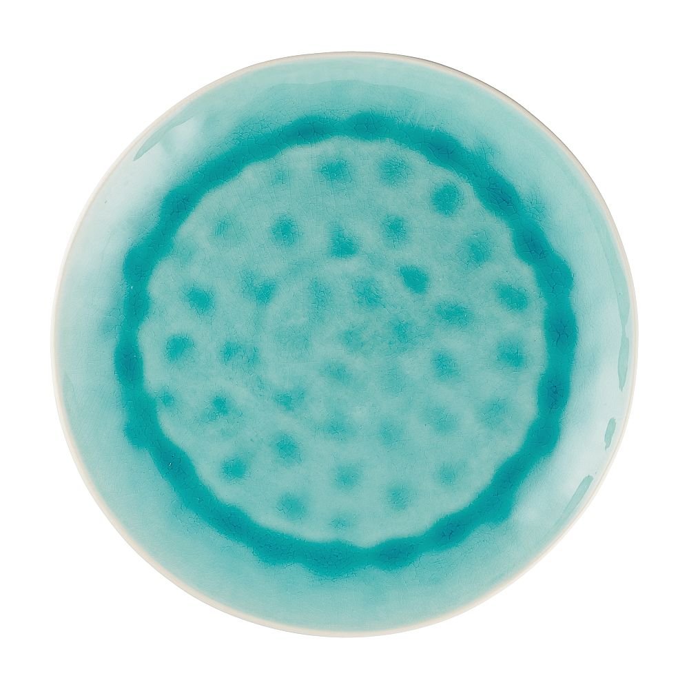 Talerz Płytki Niebieski Z Kamionki 27 cm Opal Blue Villa Italia