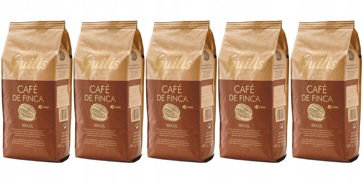 Kawa Ziarnista Brazil Cafeś Guilis Zestaw 5X1Kg