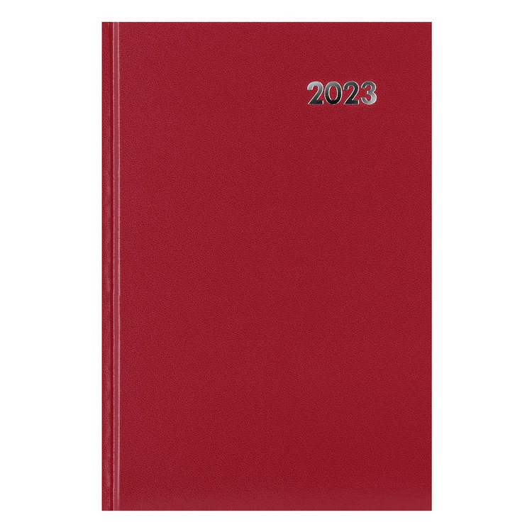 Kalendarz książkowy 2023 A5 czerwony EASY - Easy Stationery