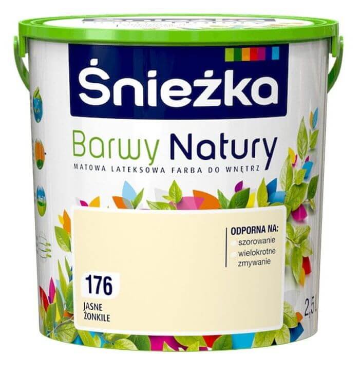 Farba lateksowa Barwy Natury jasne żonkile 176 2,5 l Śnieżka