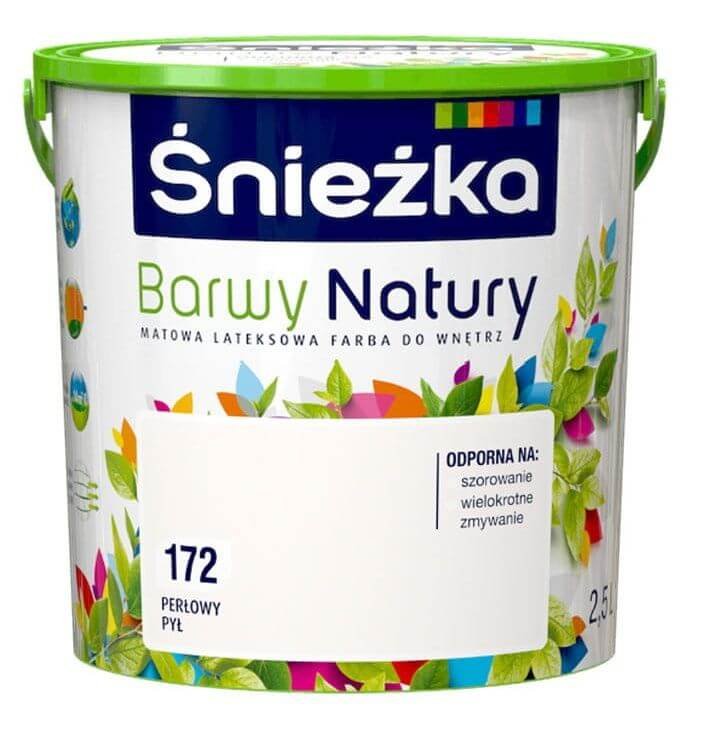 Farba lateksowa Barwy Natury perłowy pył 172 2,5 l Śnieżka