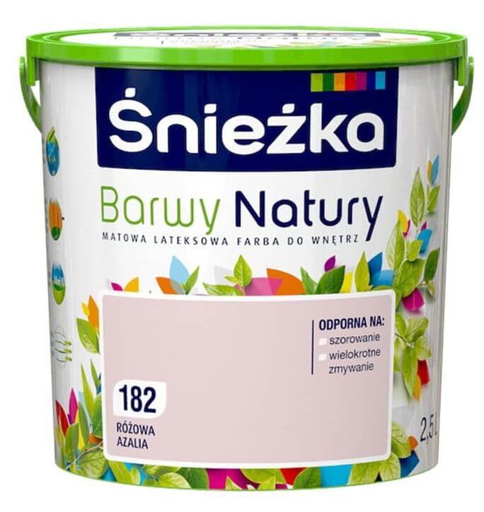 Farba lateksowa Barwy Natury różowa azalia 182 2,5 l Śnieżka