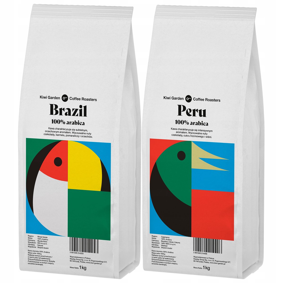 Kawa Ziarnista Świeżo Palona 2X1Kg Brazylia Peru
