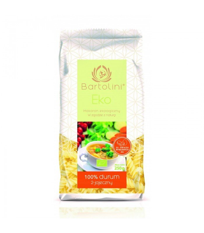 Makaron 100% durum 2-jajeczny świderek BIO 250 g