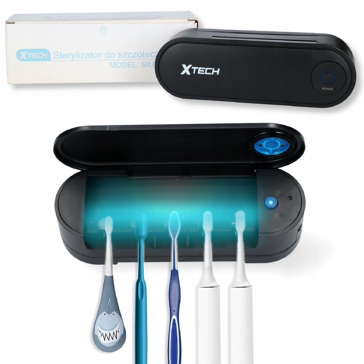 Sterylizator Do Szczoteczek Uv Lcd Uchwyt Wieszak