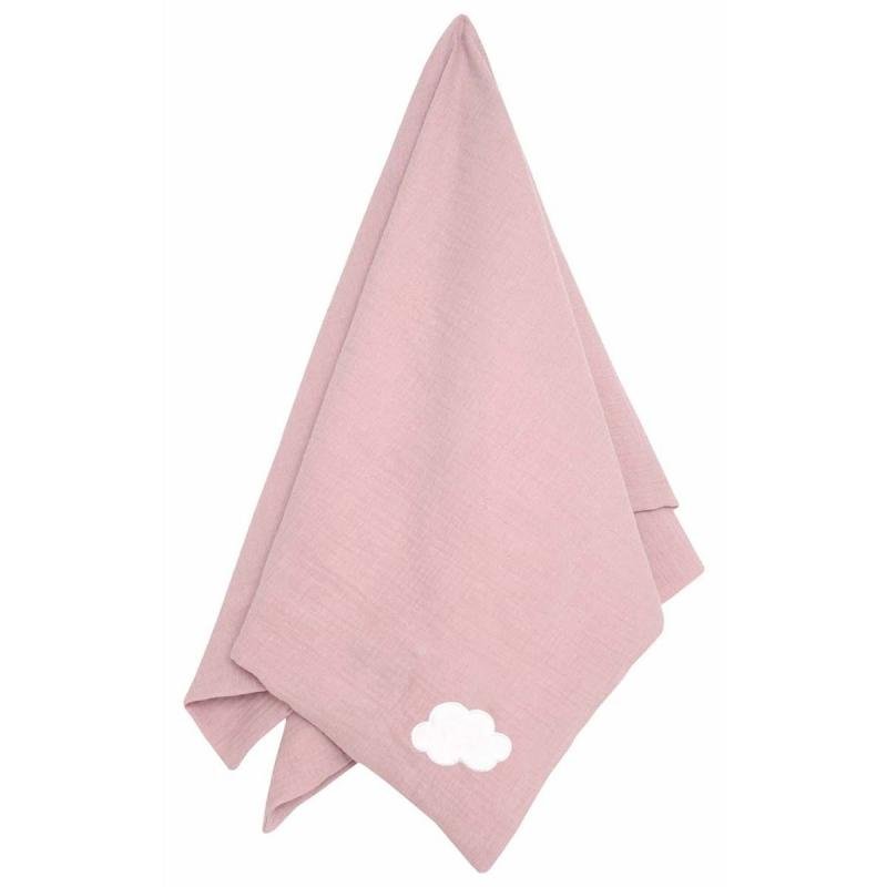 Jabadabado Muślinowy kocyk, otulacz różowy, trendysmyk.pl-2881-0