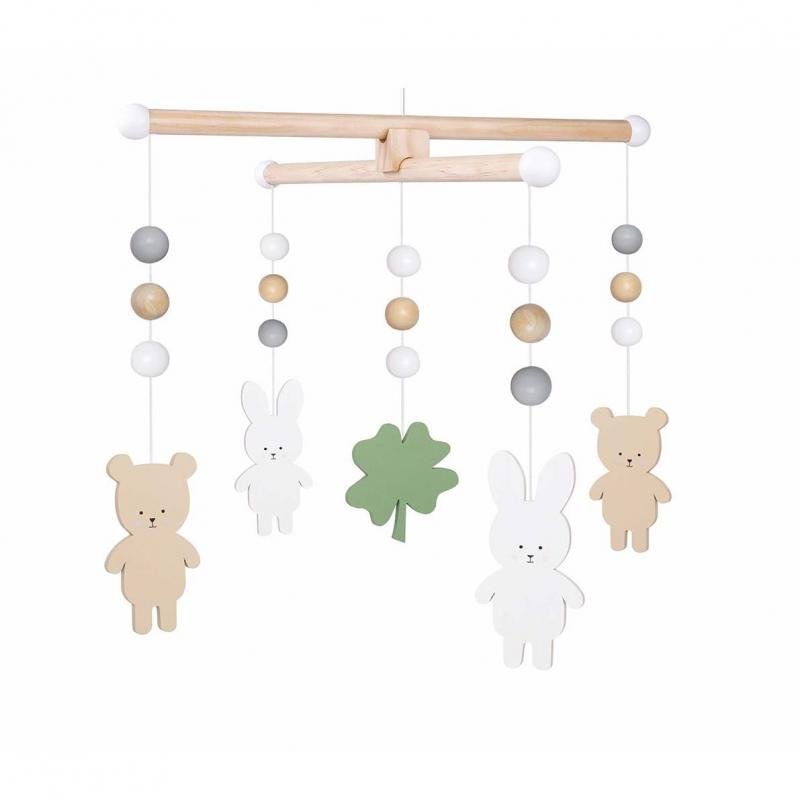 Drewniane Mobile Miś I Królik, Jabadabado