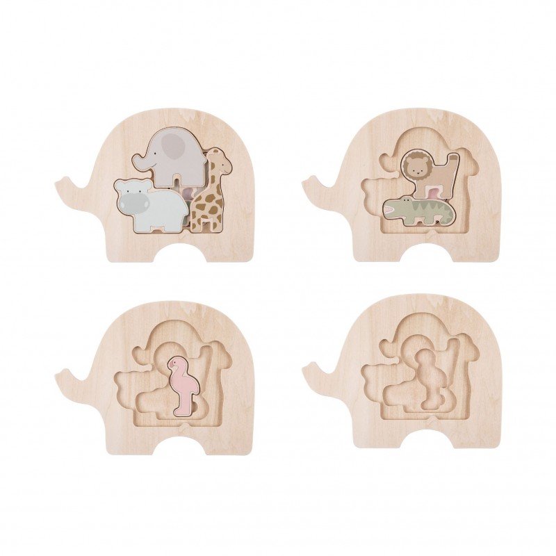 Drewniane Puzzle Warstwowe Safari, Jabadabado