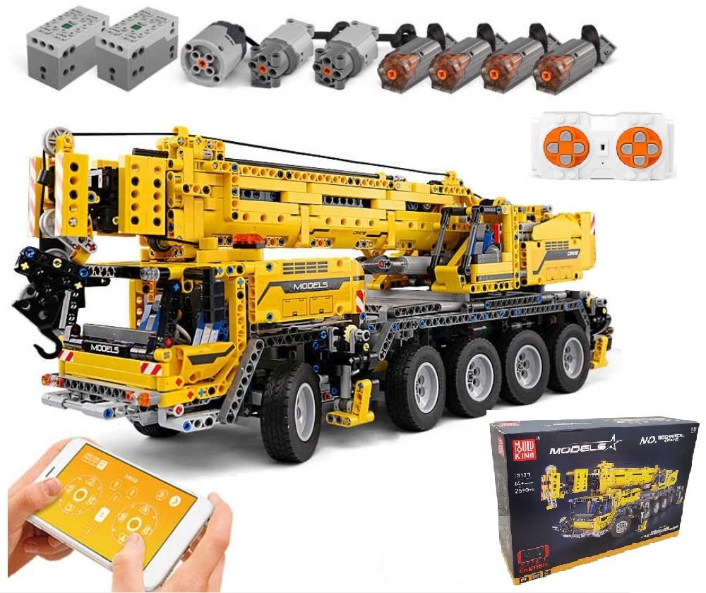 Mould King Klocki Dźwig Żuraw Technic Aplikacja Crane Mk13107