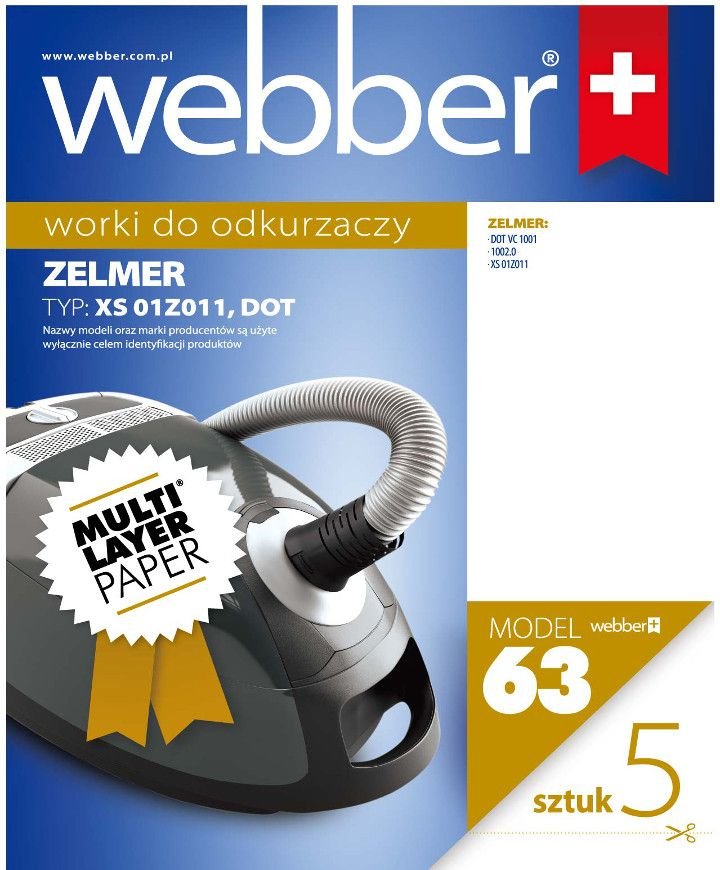 Webber Worki Zelmer XS/DOT 63 multi layer paper) 63)
