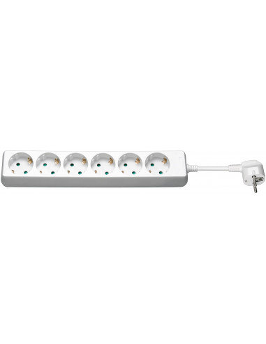 Wentronic pojemniki na wtyk listwy (6 X Schuko zabezpieczenie przed dziećmi) 3 m Biały 1 szt. 51079