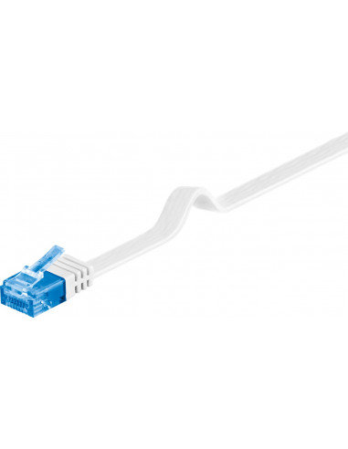 Goobay Wentronic 96347 5 m Cat6 A U/UTP (UTP) Biały, Niebieski kabel sieciowy  kabel sieciowy (5 m, Cat6 A, U/UTP (UTP), RJ-45, RJ-45, biały) 96347