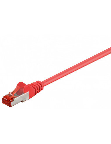 Goobay Wentronic 95583 kabel sieciowy Cat6 S/FTP (2 X wtyk RJ45, PIMF podwójnie ekranowany) Czerwony