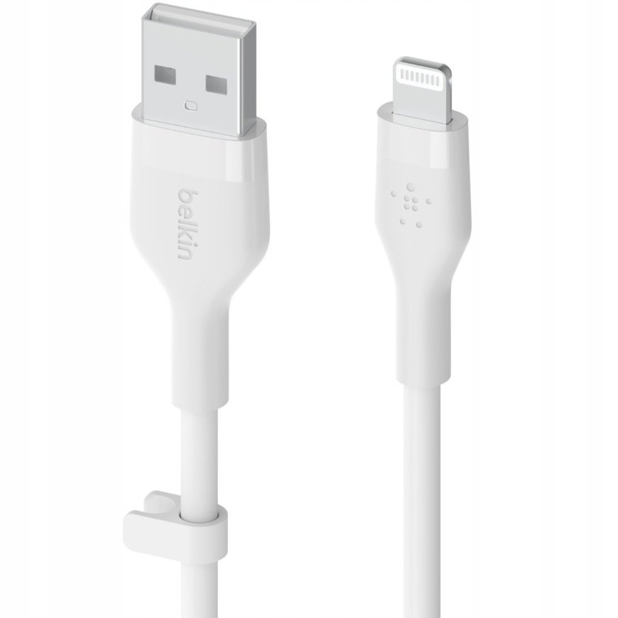Belkin USB-A Lightning Silicone 1m White